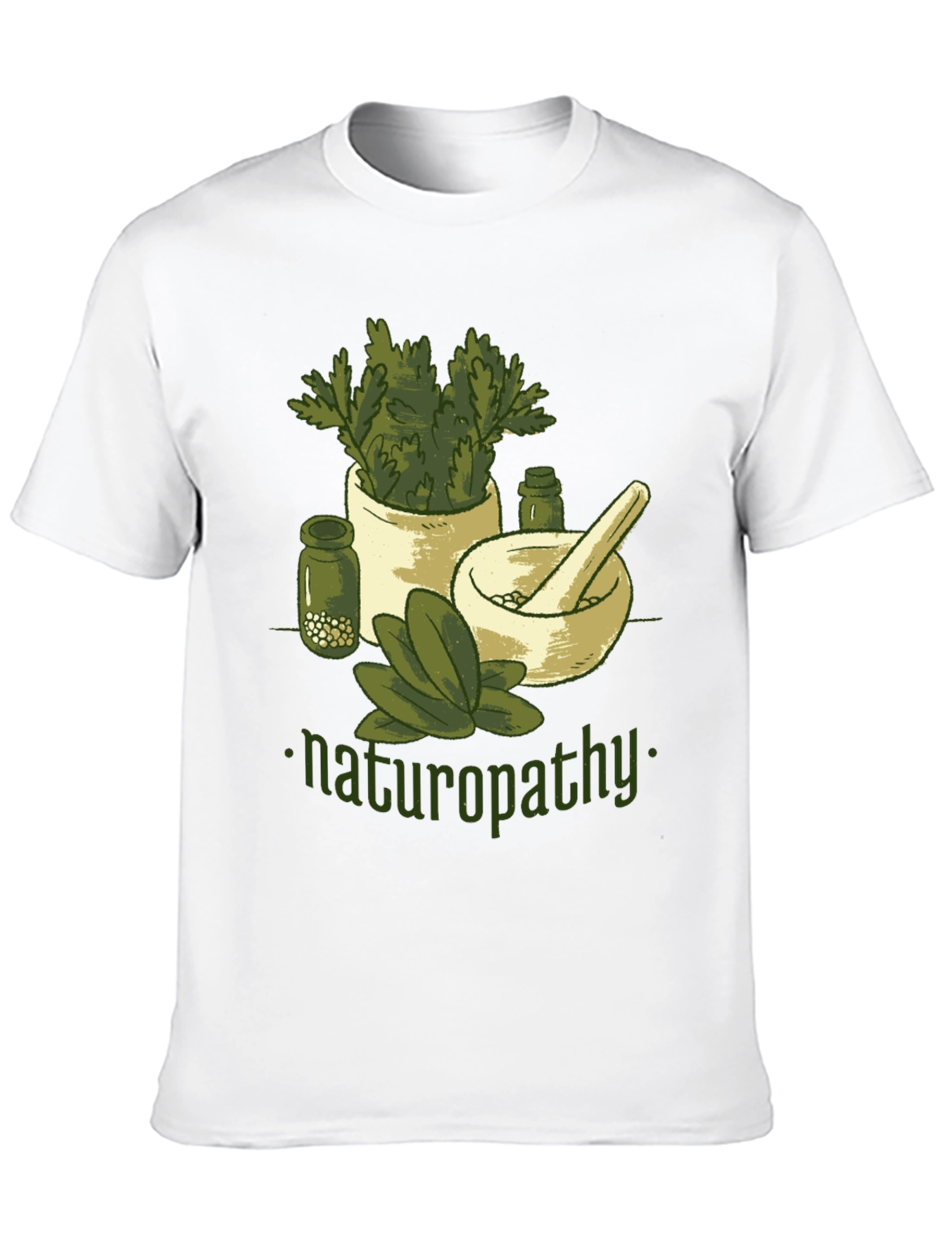 Naturopathy Graphic T-Shirt - Herbal Medicine Design