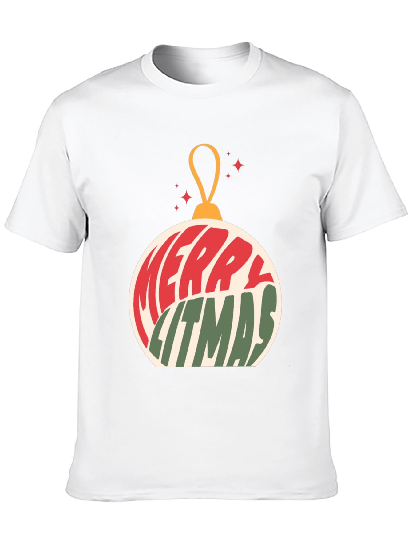 Merry Litmas Christmas Ornament T-Shirt