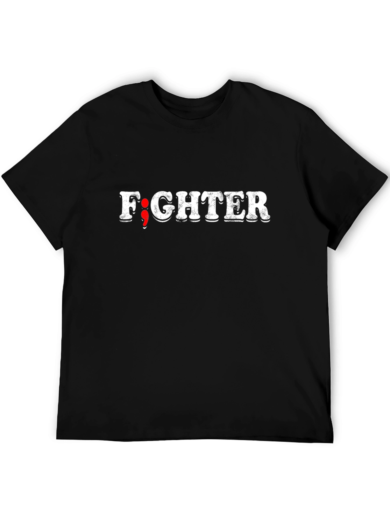 Fighter Semilcolon Graphic Tee - Black