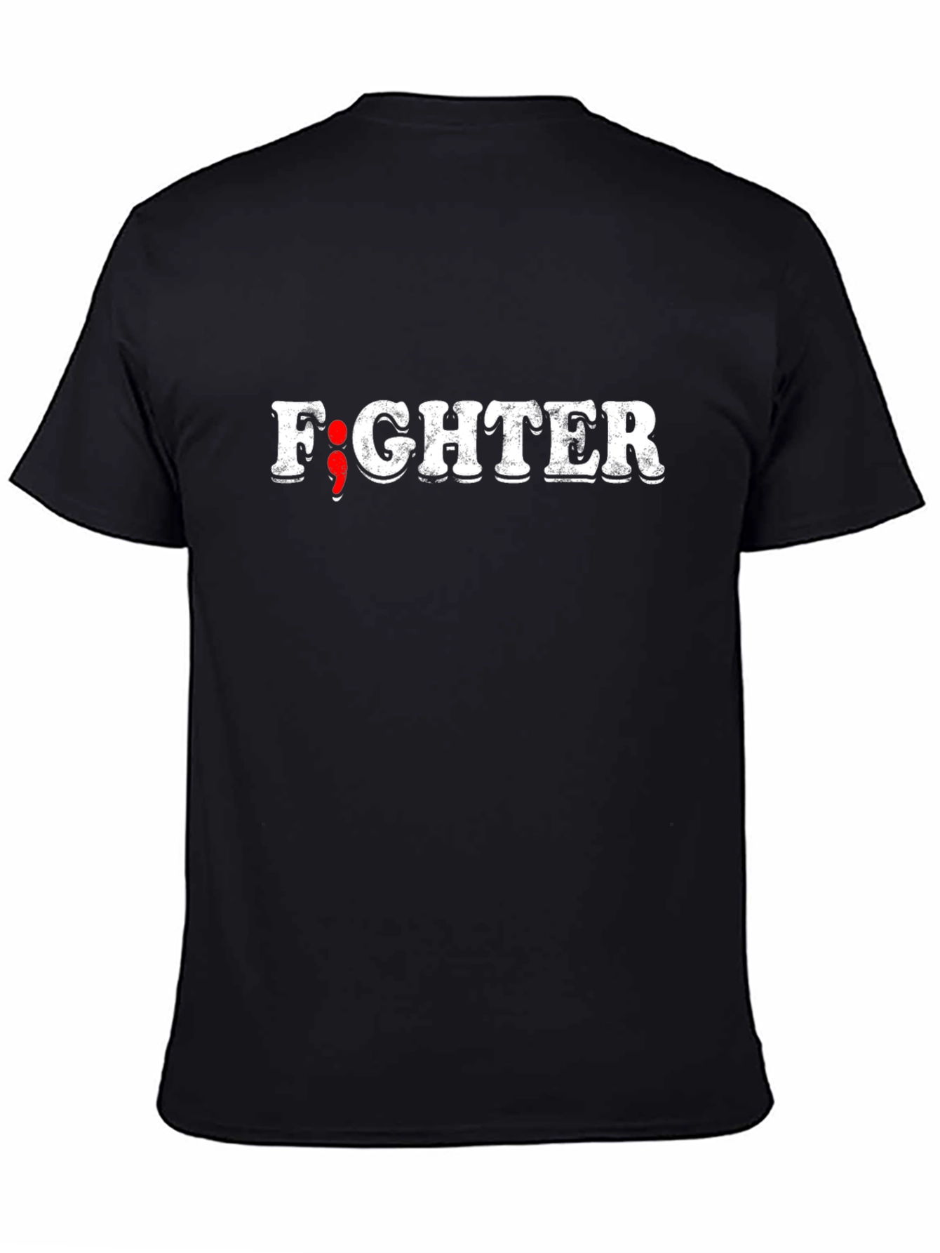 Fighter Semilcolon Graphic Tee - Black
