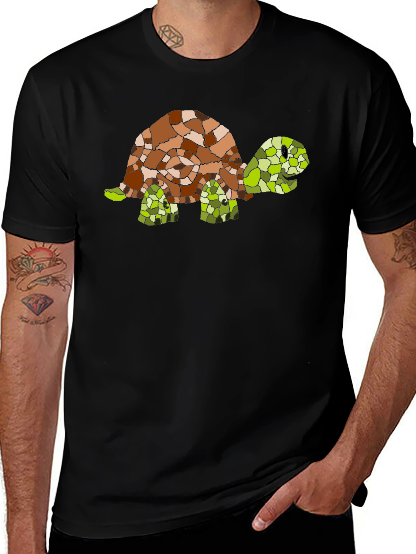 Turtle Mosaic Graphic T-Shirt