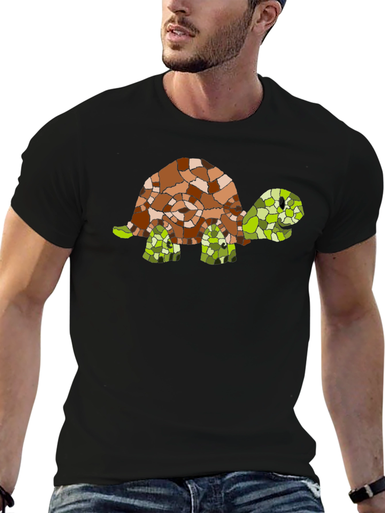 Turtle Mosaic Graphic T-Shirt