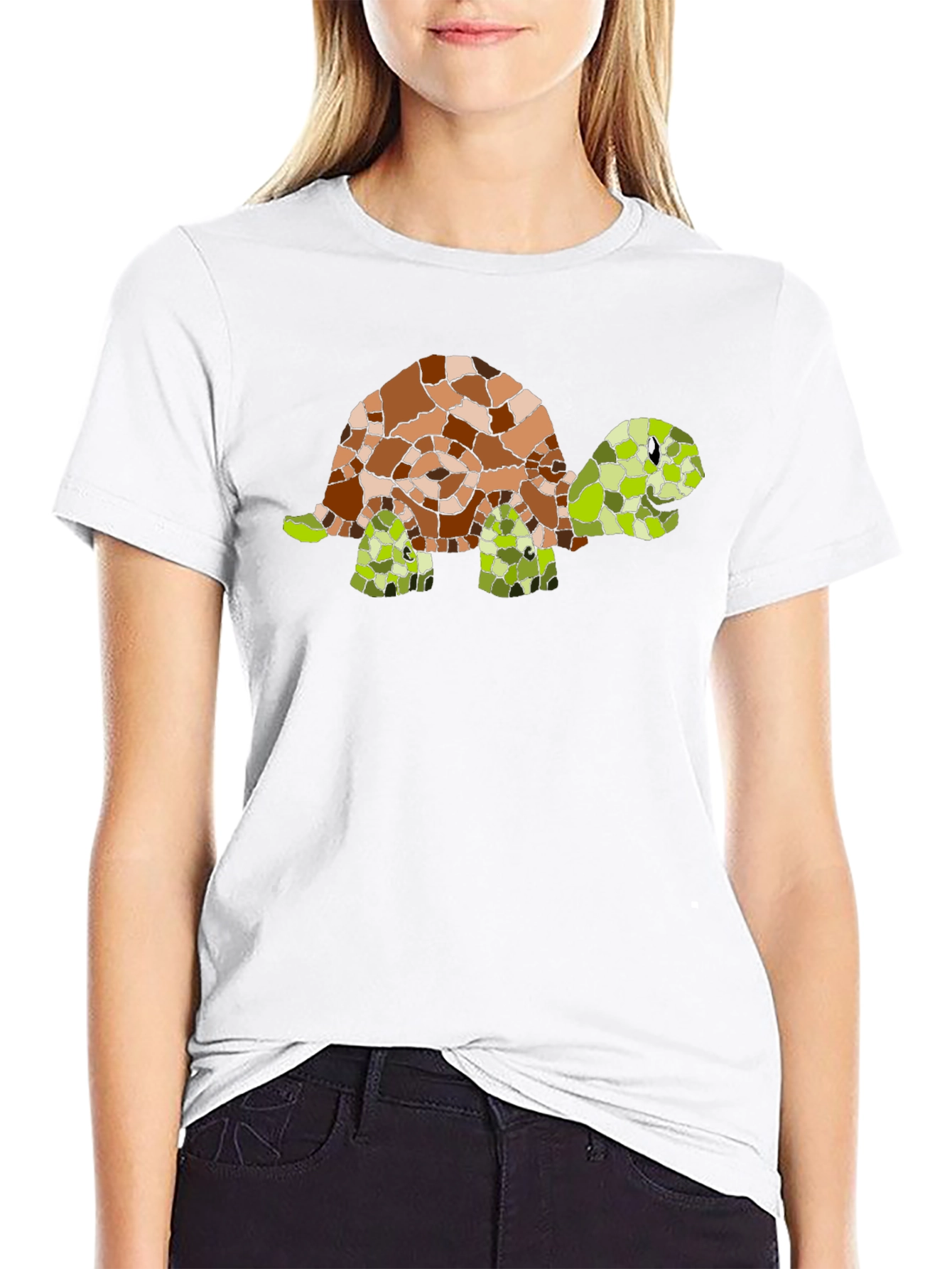 Turtle Mosaic Graphic T-Shirt
