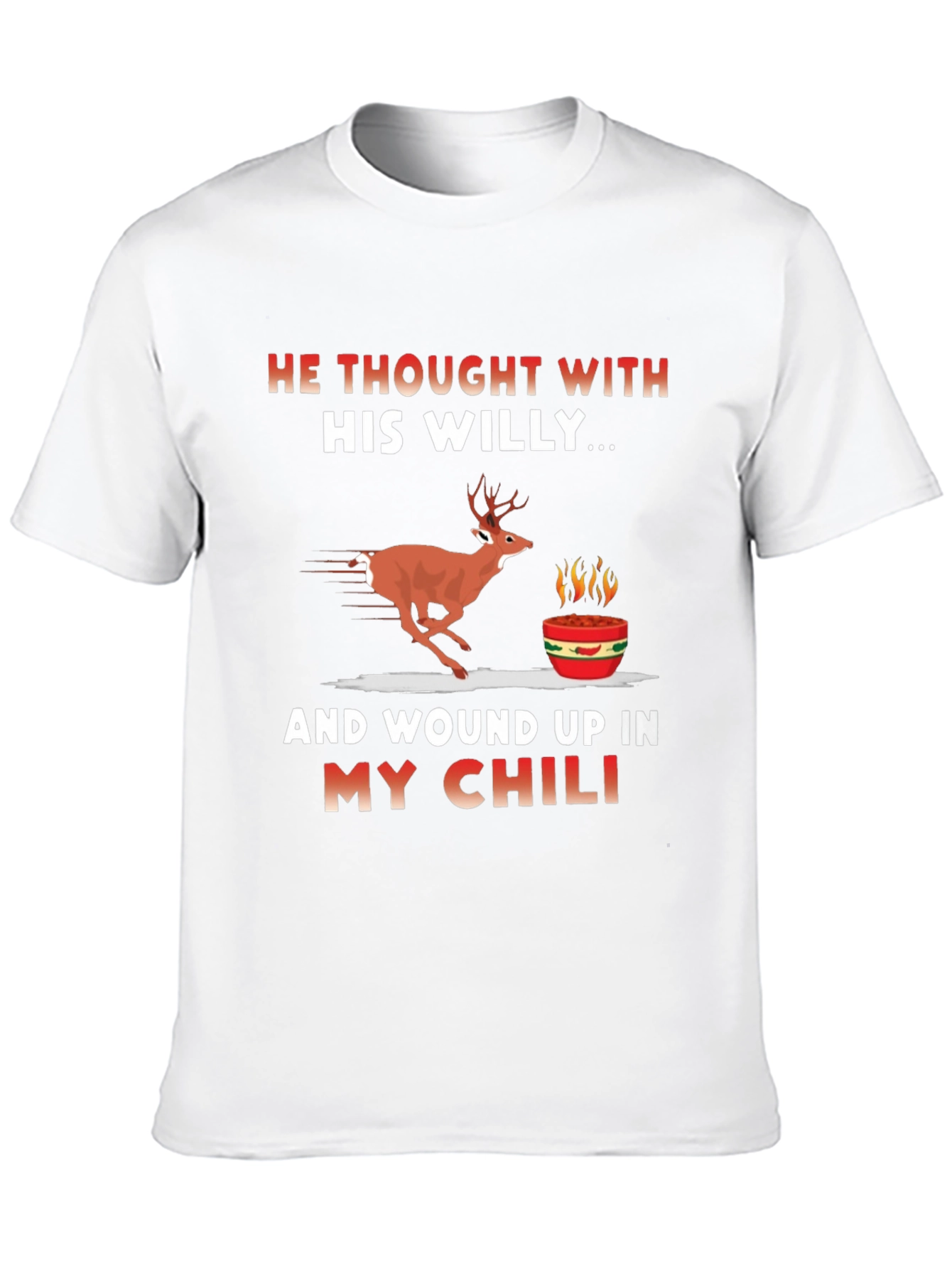 Humorous Deer Chili Graphic Tee