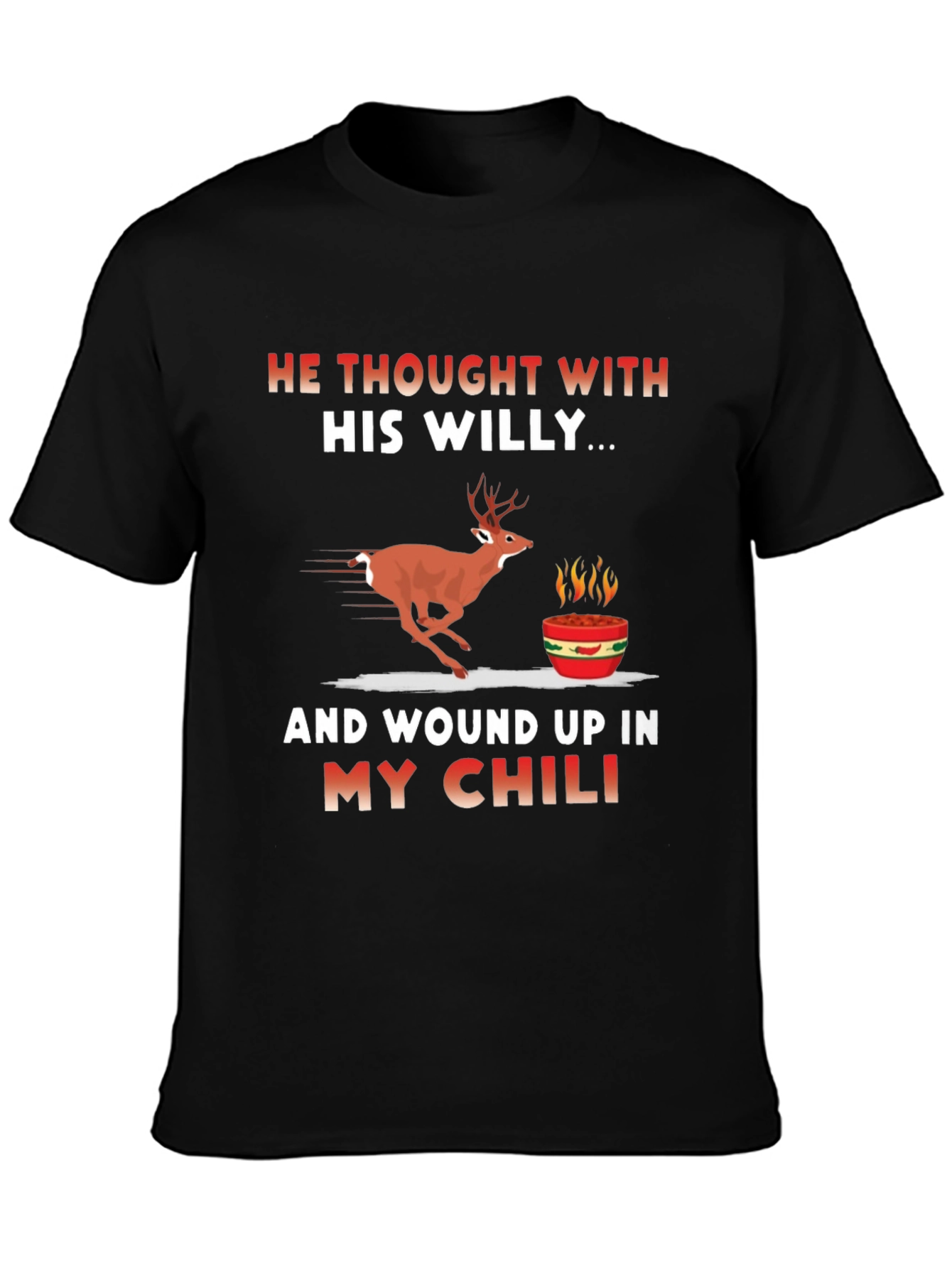 Humorous Deer Chili Graphic Tee