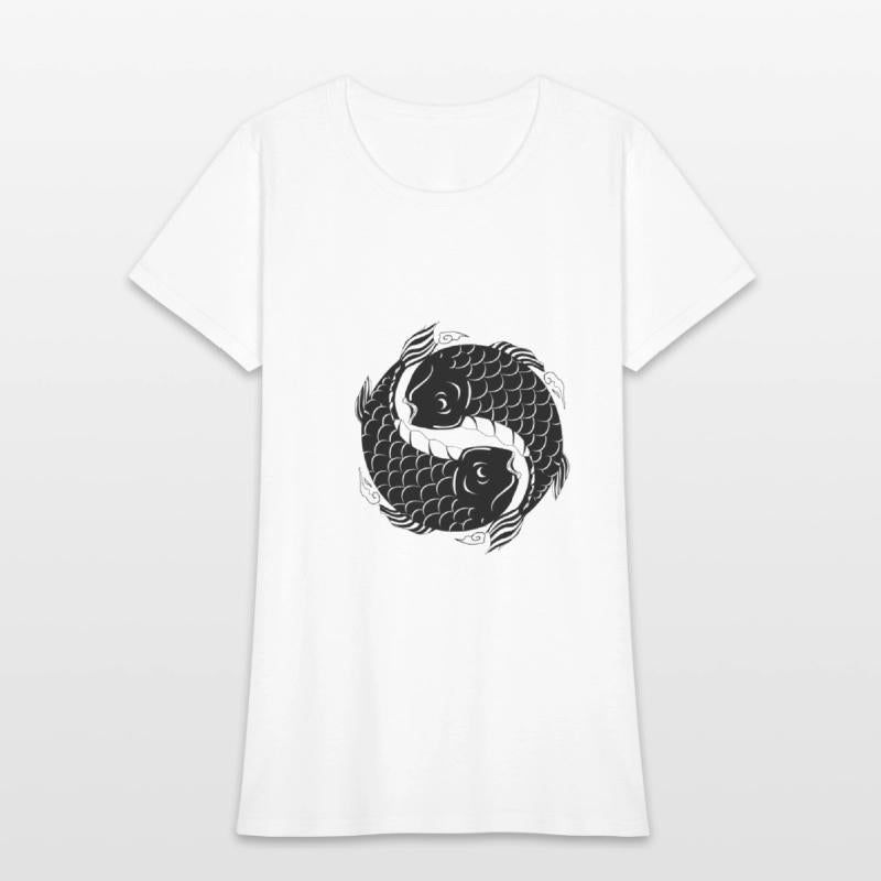 Yin yang fish symbol