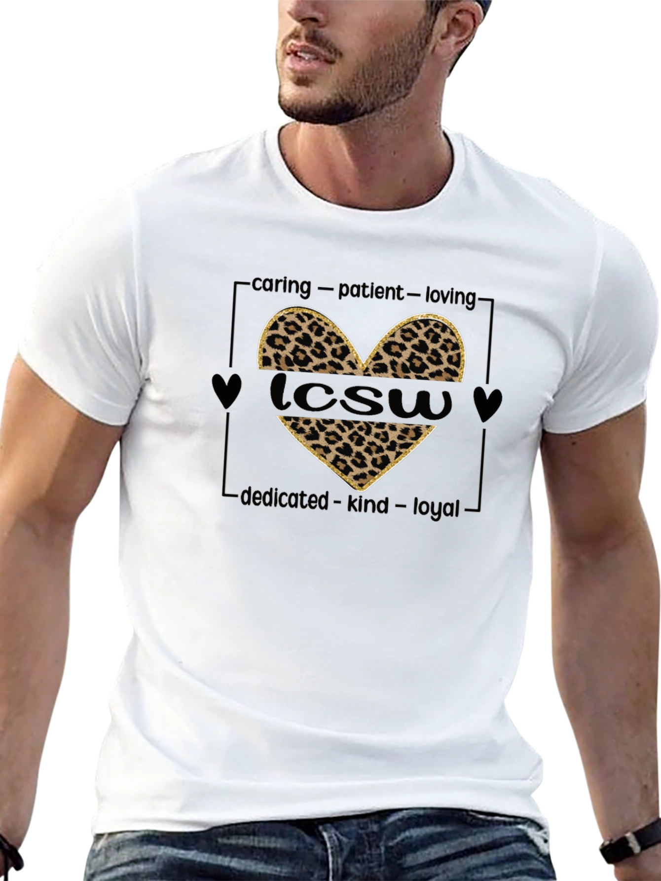 LCWS Heart Leopard Print T-Shirt