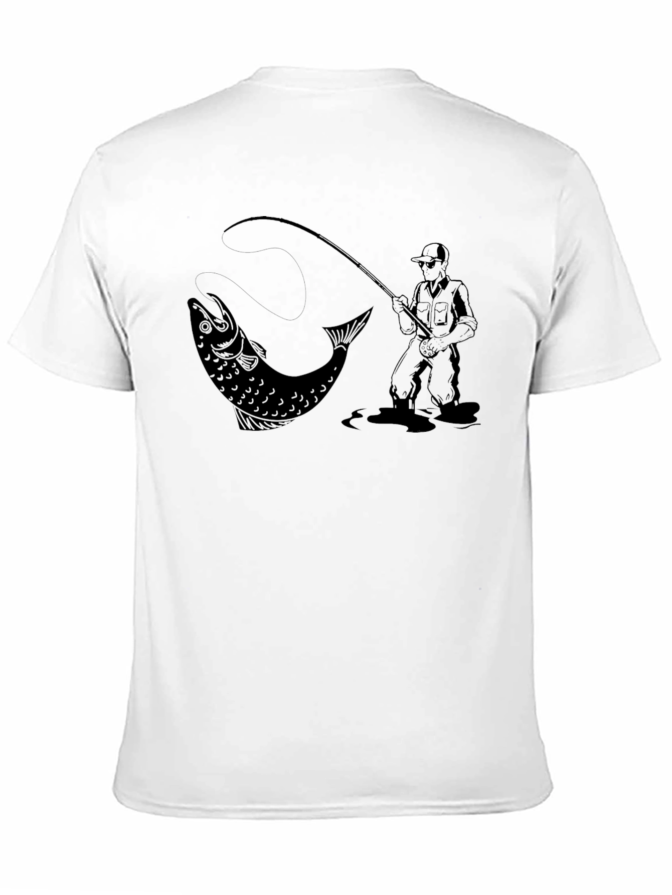Fishing Graphic T-Shirt - Black