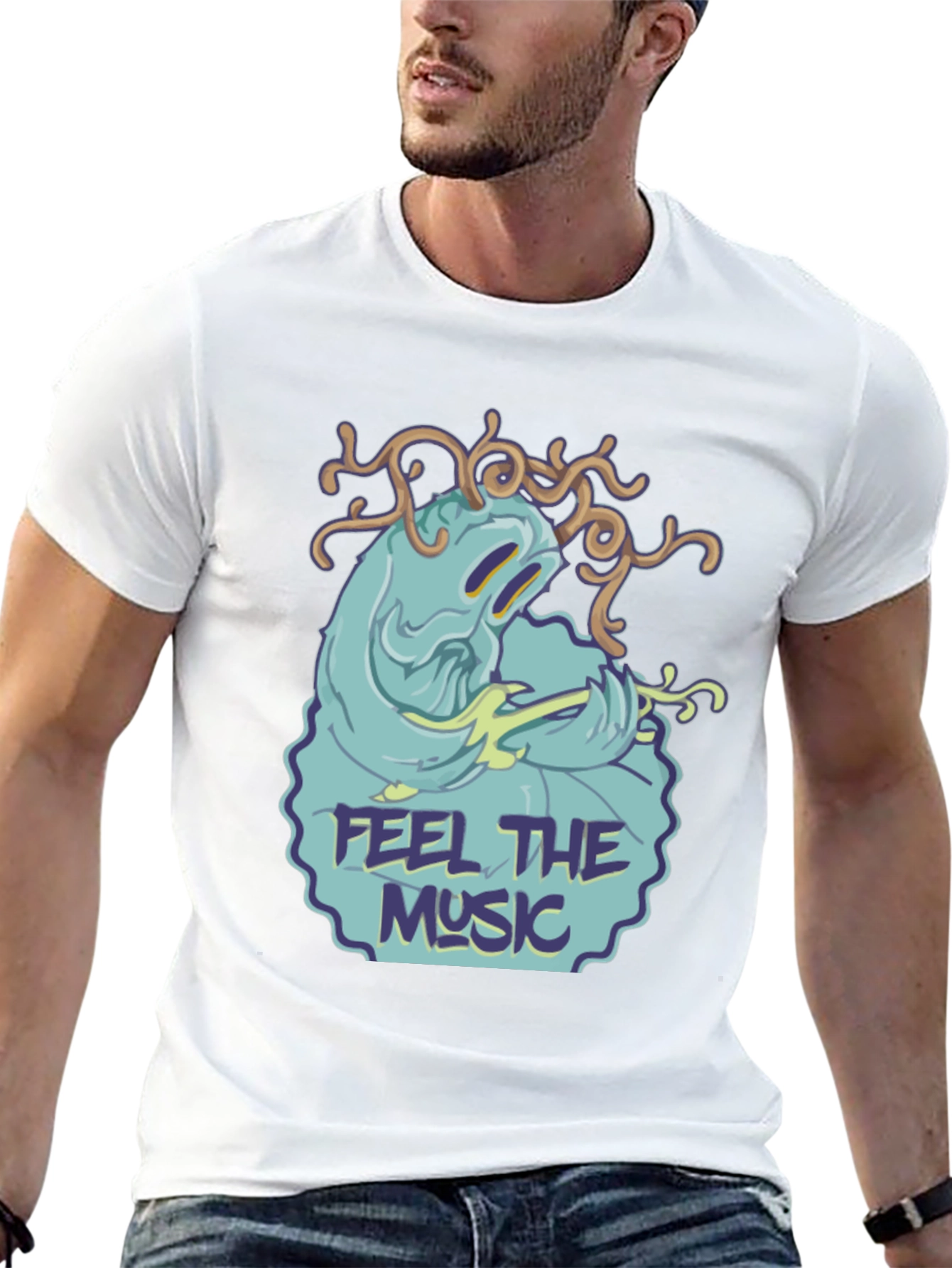 Feel the Music T-Shirt - Graphic Print Tee