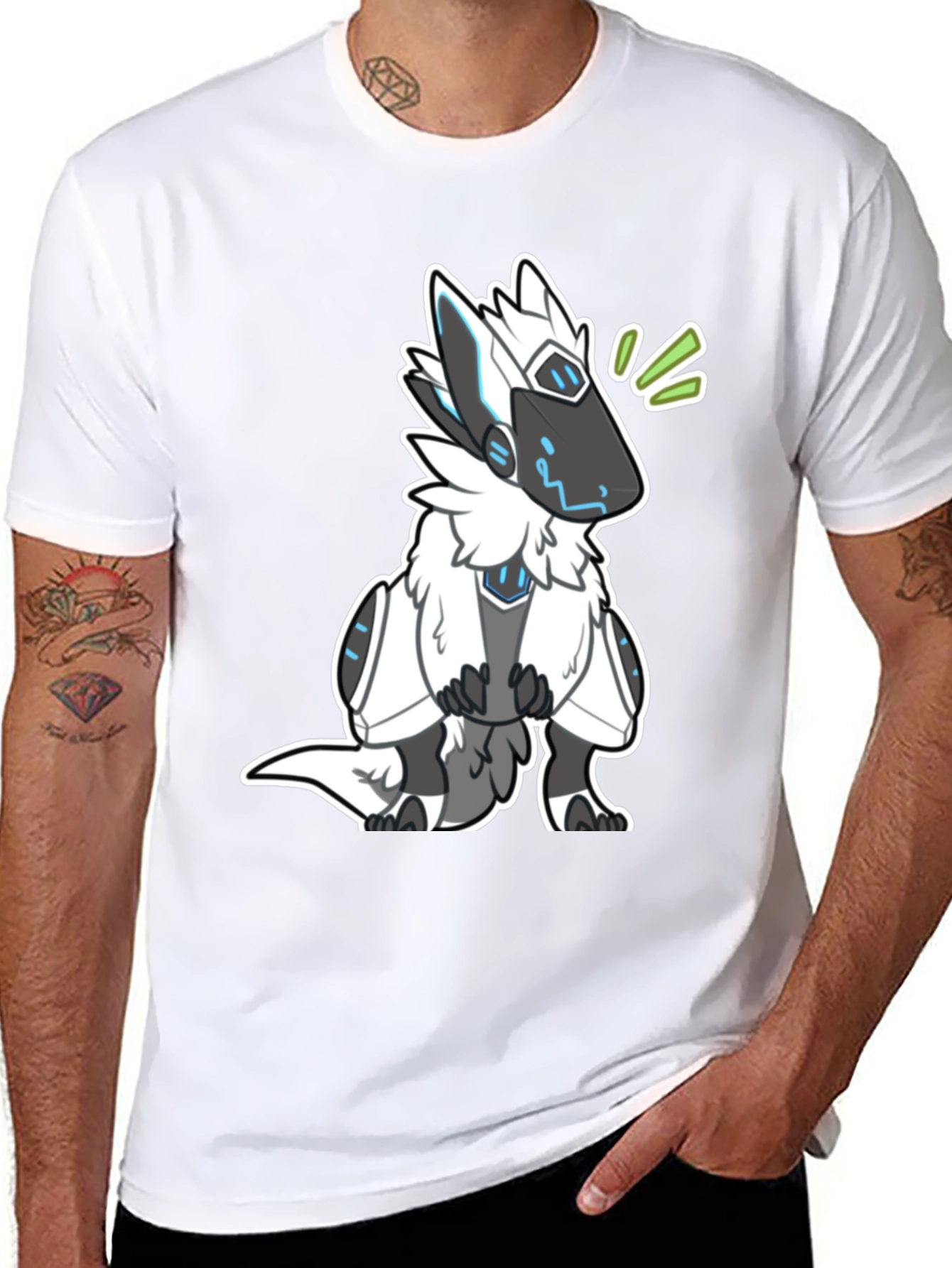 Protogen Furry T-Shirt - Black