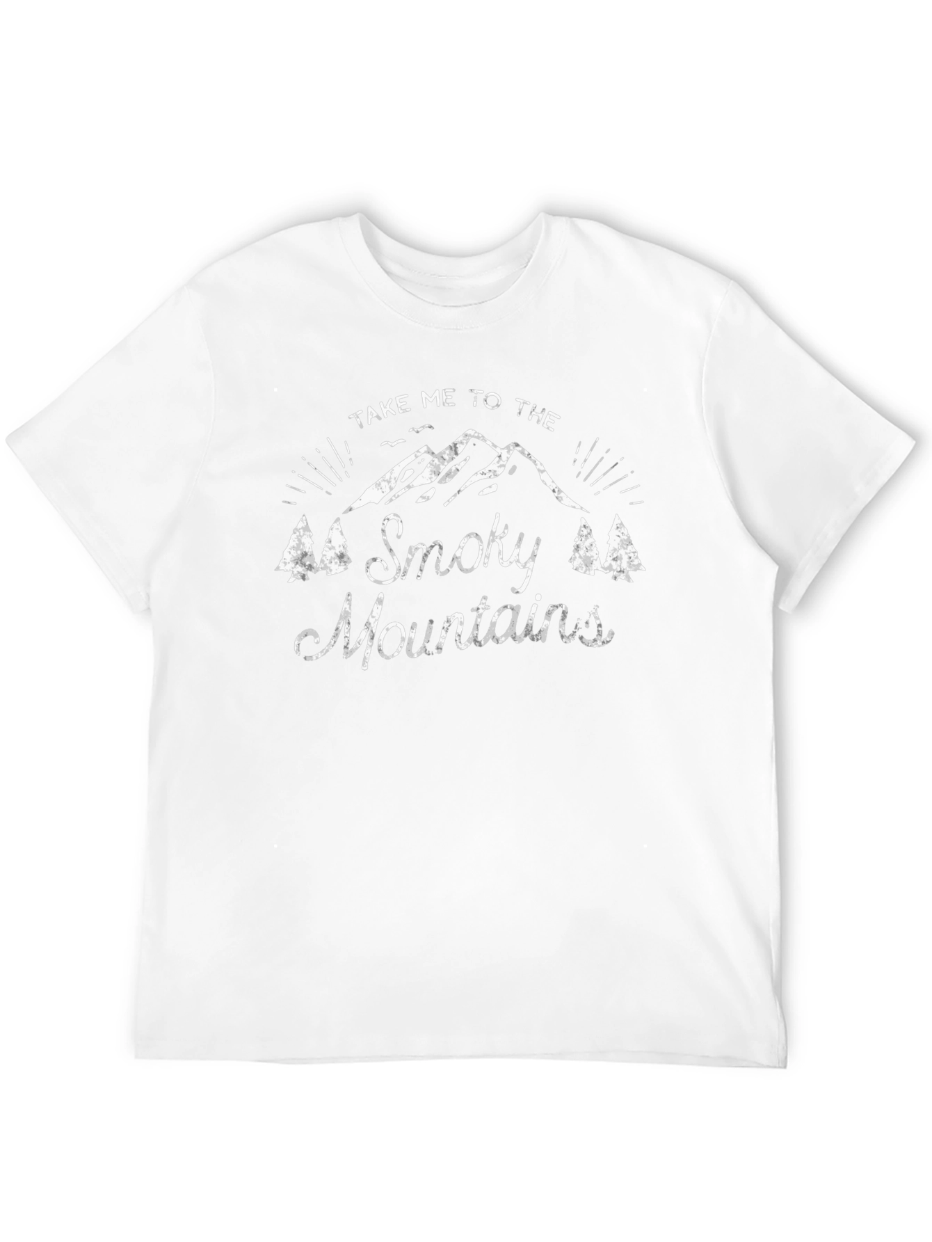Smoky Mountains Graphic Tee - Black Cotton T-Shirt