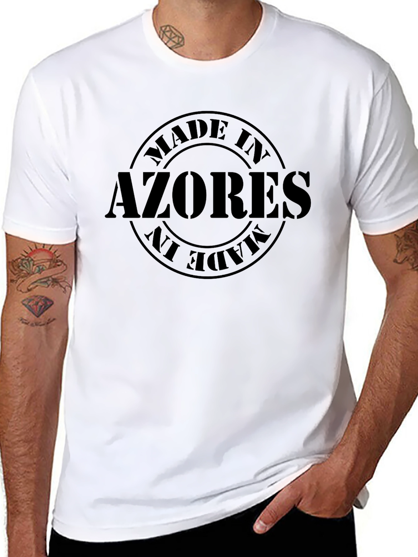 Made in Azores T-Shirt - Black Casual Tee