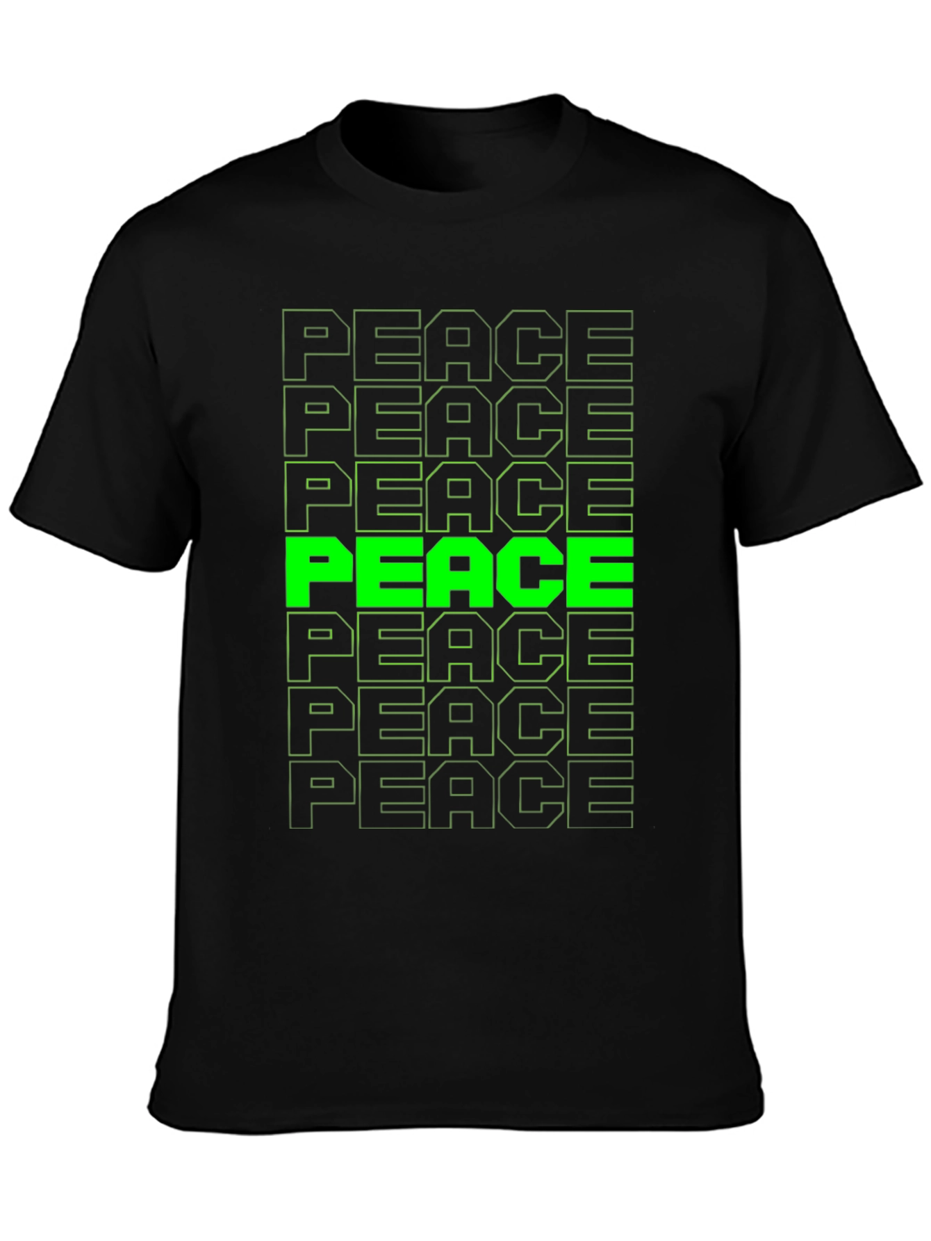 Peace T-Shirt - Green Graphic Tee