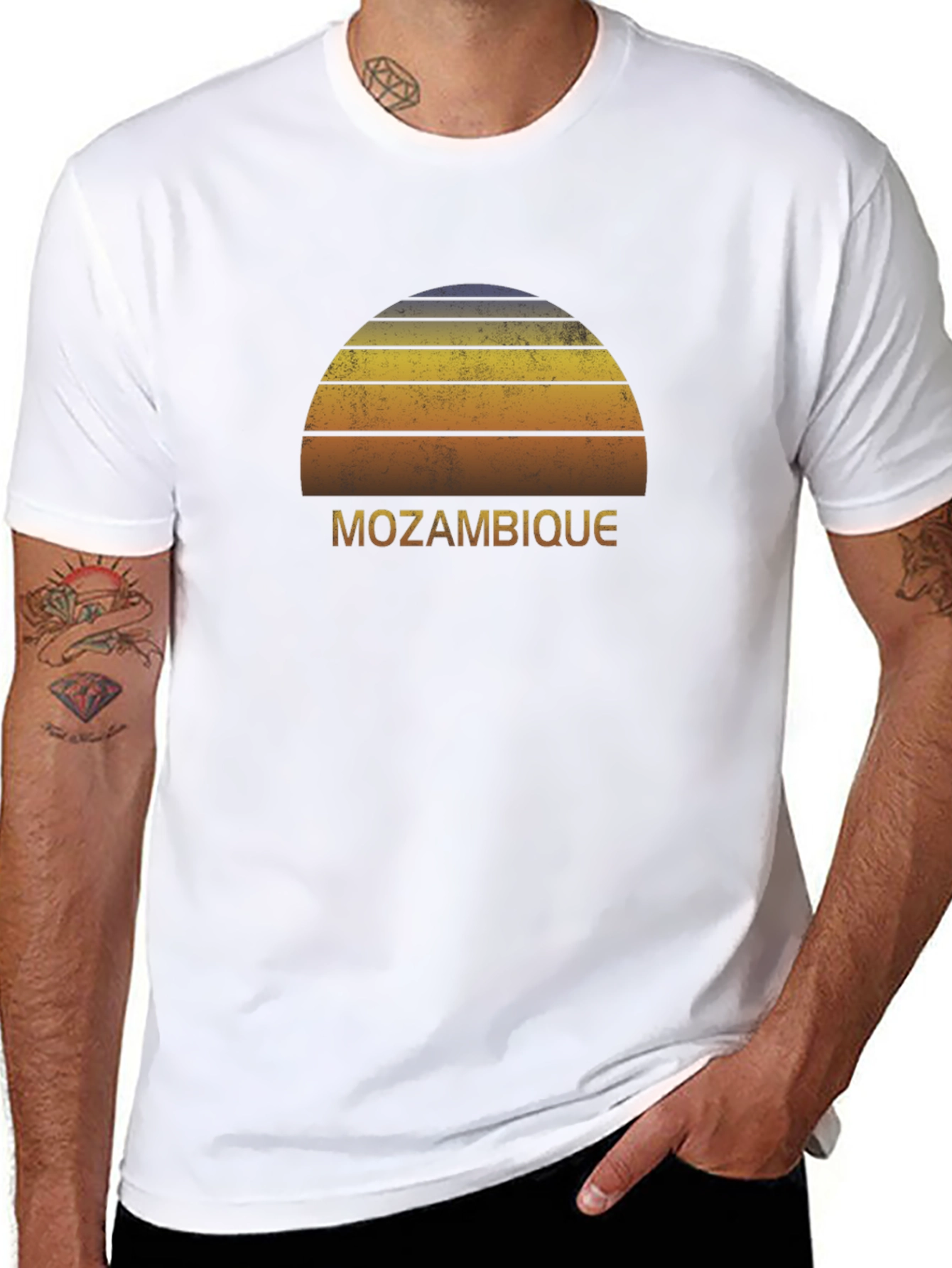 Mozambique Sunset T-Shirt - Retro Graphic Tee
