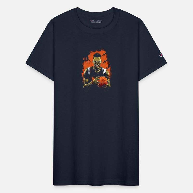 Zombie Basketball Player Dunker Tee Halloween