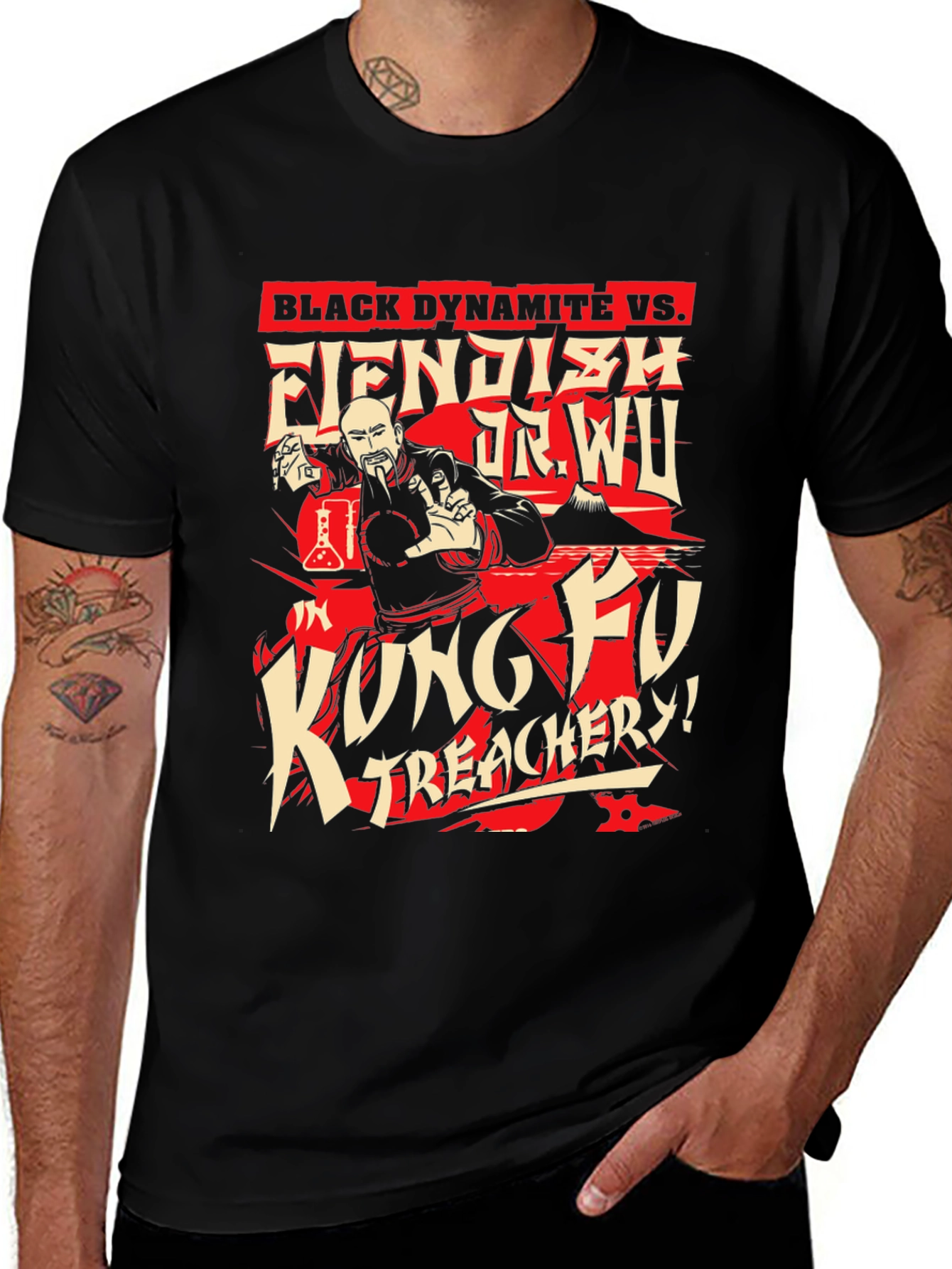 Black Dynamite vs. Fiendish Dr. Wu T-Shirt