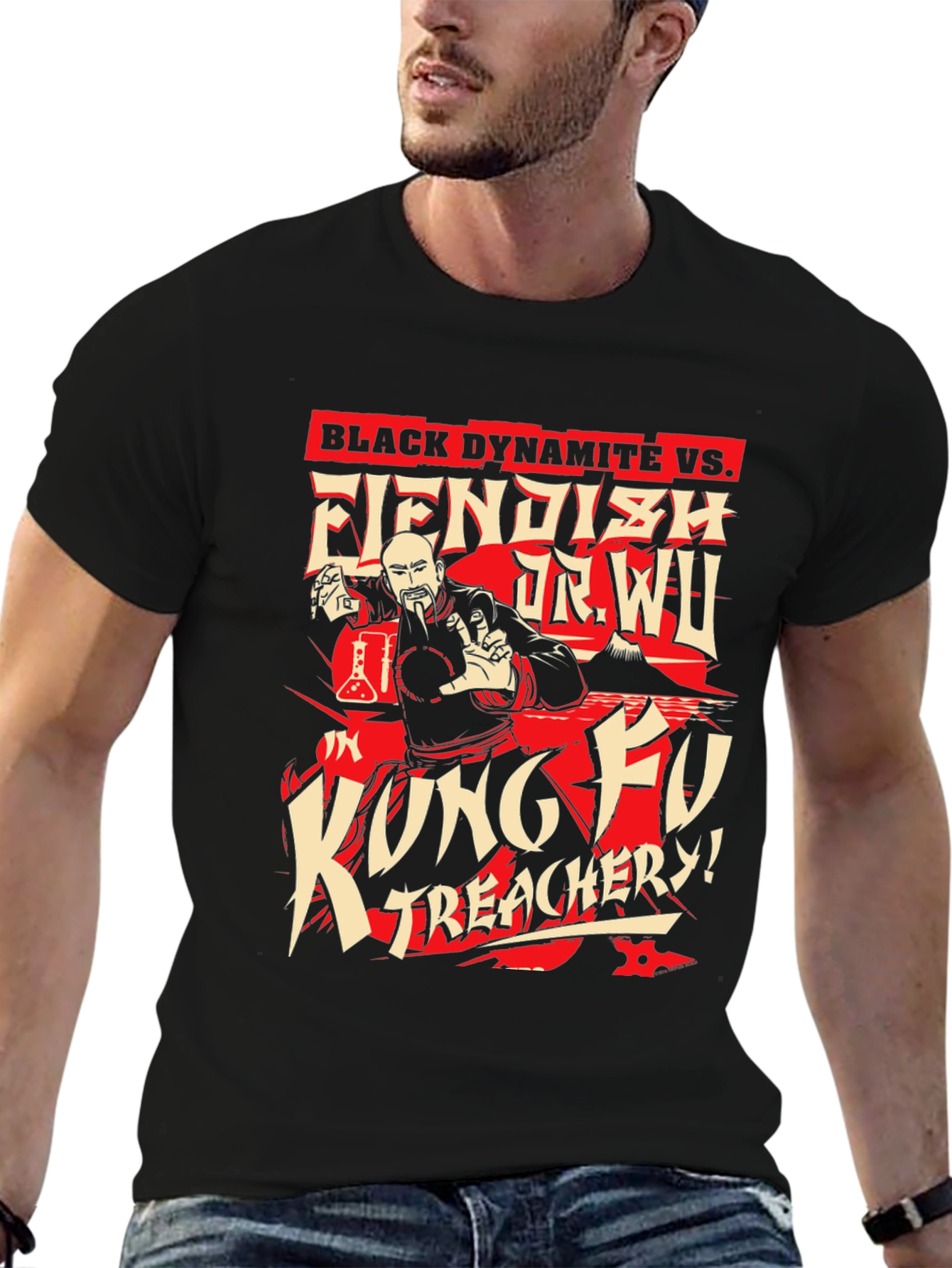 Black Dynamite vs. Fiendish Dr. Wu T-Shirt