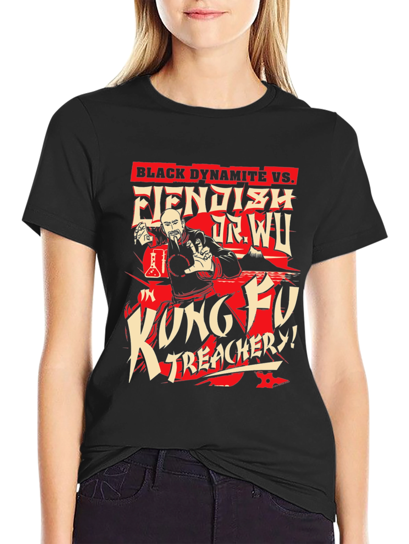 Black Dynamite vs. Fiendish Dr. Wu T-Shirt