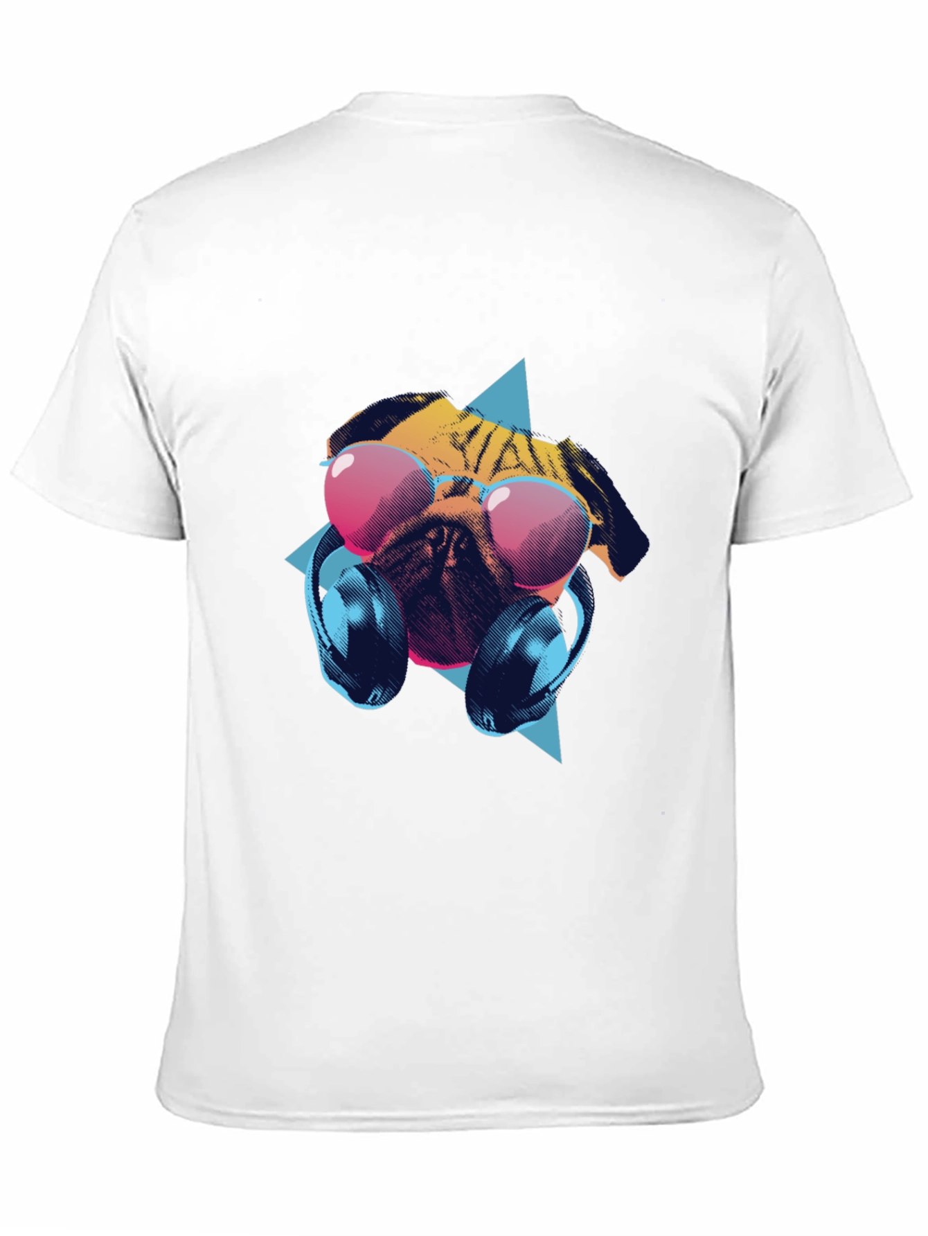 Pug Headphones T-Shirt – Music Dog Lover Graphic Tee Gift