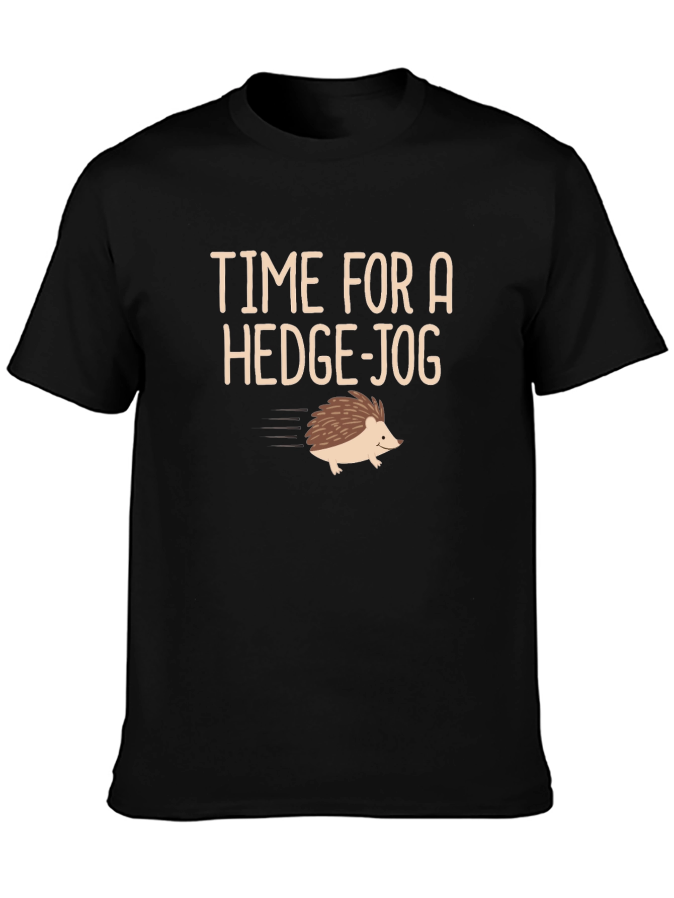 Time for a Hedge-Jog Black T-Shirt